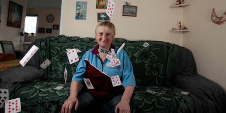 Card champ Lesley Higham says card games promote family interaction. Photo / Michael Craig