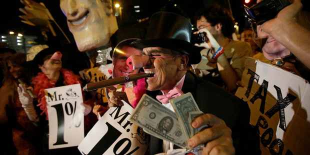 Protesters voiced their concerns outside the Republican Party convention. Photo / AP