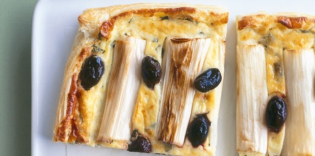 Leek and olive tart. Photo / Supplied