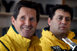Wallabies coach Robbie Deans and assistant coach David Nucifora. Photo / NZ Herald