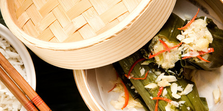 Chinese steamers that sit on top of a pot or wok are a cheap option for steaming vegetables. Photo / Babiche Martens