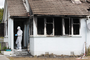 The Holland Rd state house was gutted by the suspicious blaze. Photo / Christine Cornege