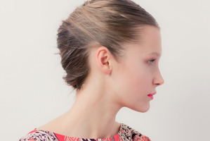 Karen Walker - tomboy updo. Hair by Chong Li for Stephen Marr, makeup by Amber Dreadon for M.A.C. Photo / Oliver Rose