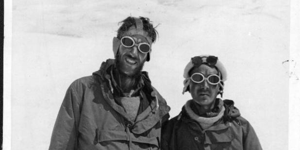 Sir Edmund Hillary and Sherpa Tensing Bhutia after they climbed Mt Everest. Photo / File