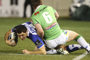The Bulldogs' 12-match winning streak ended last weekend after a heavy defeat to the Raiders. Photo / Getty Images