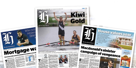 How the new format newspaper will look. Photo / Herald Graphic