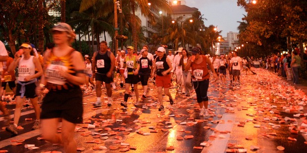 Runners participate in the Honolulu Marathon. Photo / Creative Commons image by Flickr user schacon