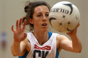 Bailey Mes passes during a Silver Ferns netball training session at Unitec on September 5, 2012. Photo / Getty Images.