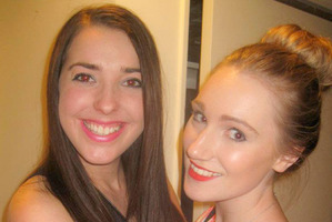 Felicity Wren (far left) was killed in a car crash that also injured her friend Millie McCutcheon north of Morrins-ville. Photo / Supplied