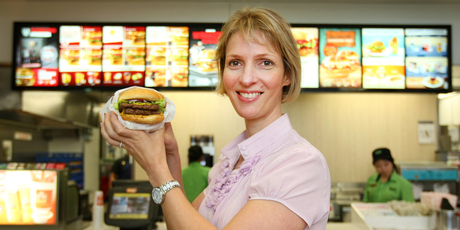 Wendy's NZ chief executive Danielle Lendich says the firm's apron-clad brand ambassador is still involved with the company and will be back on television at some point. Photo / Chris Gorman