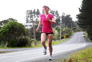 Taylor ran the length of New Zealand to raise money for charity. Photo / Doug Sherring