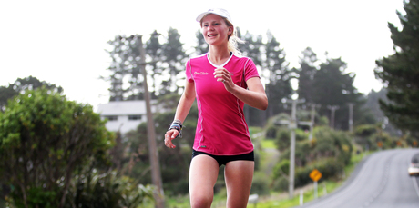 Taylor is running the length of New Zealand to raise money for charity. Photo / Doug Sherring
