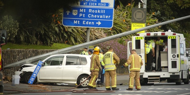 A 40-year-old woman died in this car. Photo / Jason Dorday
