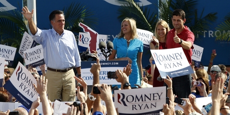 Mitt Romney (left) and running-mate Paul Ryan (right) are hoping for a big bounce after the Republican National Convention. Photo / AP