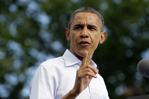 President Barack Obama speaks during a campaign event. Photo / AP
