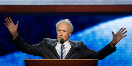 Actor Clint Eastwood addresses the Republican National Convention. Photo / AP