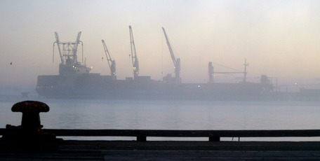 A ship docked at Rio Tinto's Tiwai Point aluminium smelter in Bluff. Photo / Dean Purcell