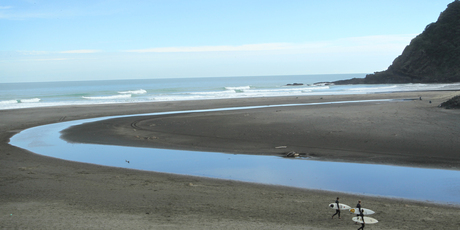 Karekare beach is a peaceful place to regroup and unwind. Photo / The Aucklander