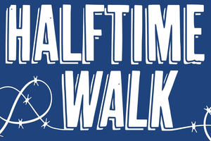 Book cover of Bill Lynn's Long Halftime Walk. Photo / Supplied