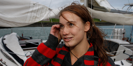 Laura Dekker plans to finish her schooling in NZ - the country of her birth - then sail at the Olympics wearing the silver fern. Photo / Malcolm Pullman