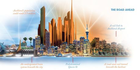 A possible vision of Auckland's future? Illustration / Richard Dale