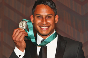 Ben Barba poses with the Dally M Medal. Photo / Getty Images