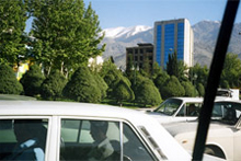 Traffic chaos is commonplace in Iran's capital. Photo / Jill Worrall Traffic chaos is commonplace in Iran's capital. Photo / Jill Worrall