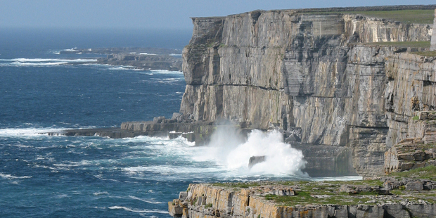 The dramatic cliffs of Inishmore. Photo / Jill Worrall