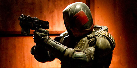Karl Urban in action as Judge Dredd. Photo / dreddthemovie.com