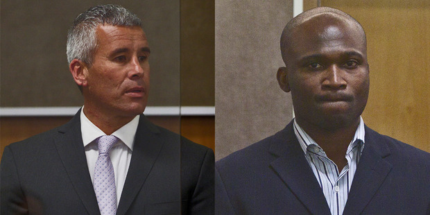Bert Jury (left) and Kindness Agwu in the Auckland District Court. Photos / Sarah Ivey