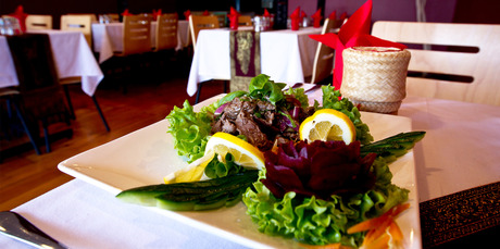 Nam tok at Boonchu Thai and Isan Restaurant. Photo / Dean Purcell