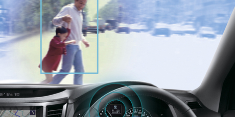 Subaru's new EyeSight system in action. Photo / Supplied