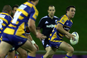 Nick McCashin of Bay of Plenty makes a break. Photo / Getty Images.