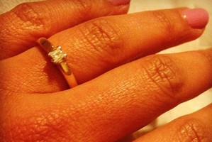 Keisha Castle-Hughes tweets a photo of her engagement ring.
Photo / File