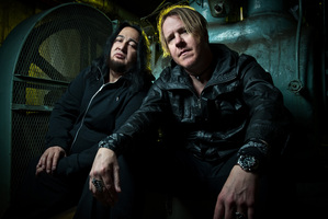 Dino Cazares (L) and Burton C. Bell are the driving force behind the latest Fear Factory album, The Industrialist. Photo / Supplied