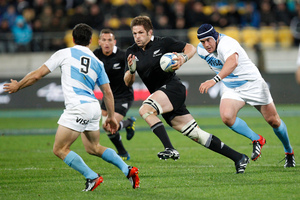 All Blacks captain Richie McCaw during the match against Argentina. Photo / Mark Mitchell