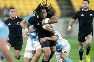 All Black Ma'a Nonu during the match against the Pumas. Photo / Mark Mitchell