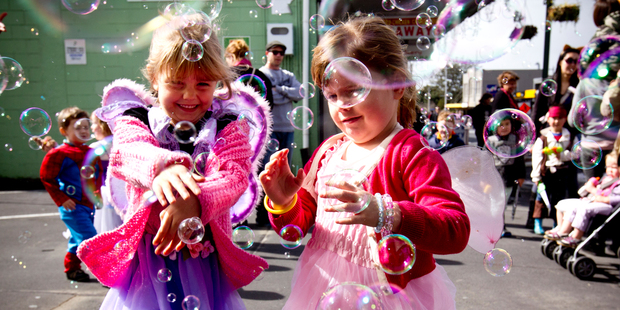 Young fairies Taylor Frost and Becky Sutton. Photo / Dean Purcell