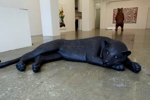 Mona Lisa by Reuben Paterson, at Gow Langsford Gallery. Photo / Sarah Ivey