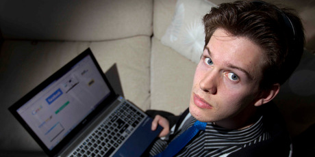 Reuben Simpson, 19, had his email login and PayPal details hacked, and posted on a website. Photo / Greg Bowker