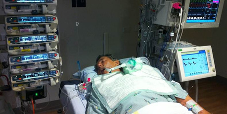During Holmes' open heart surgery 'they stopped the heart and transferred my life's essence to machines that performed the necessities of life for a few hours'. 'It seems incredible,' he says. Photo / Supplied