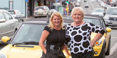 Mother and daughter real estate agents Ruth (left) and Lesley Hawes, from Ray White Kingsland. Photo / Supplied