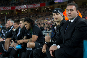Mike Sabin (right) believes rugby unions should have the power to sideline players like his son Darryl (second right) that are deemed to be a danger to themselves. Photo / Sarah Ivey
