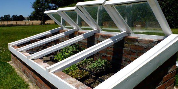 Seedlings can be kept warm in a coldframe, above, or under a polythene cloche. Photo / Meg Liptrot