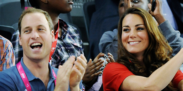 Britain's Prince William and Kate Duchess of Cambridge at the Paralympic Games in London. Photo / AP