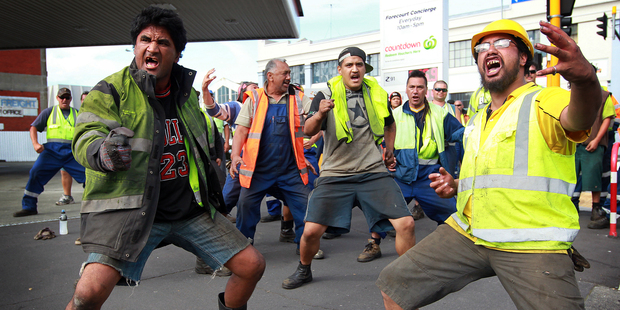 Port workers have been on strike 12 times this year. Photo / Doug Sherring