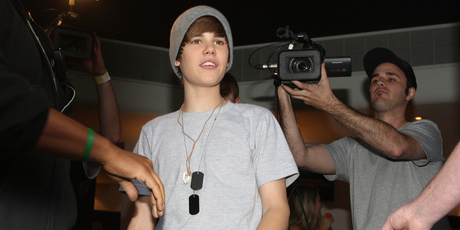 Justin Bieber, pictured during a visit to Auckland two years ago, told Jonathan Ross he had been approached to play the role of Christian Grey in the up-coming 'Fifty Shades of Grey' movie. Photo / Natalie Slade