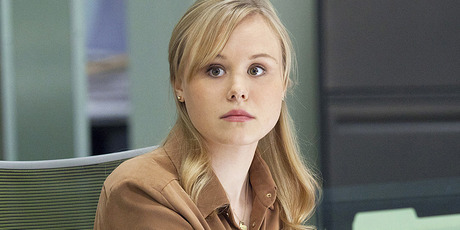 Alison Pill as she appears in character on The Newsroom. Photo / Supplied