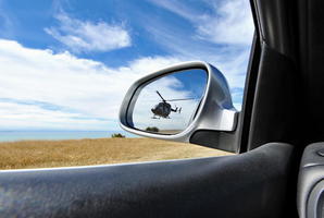 The helicopter 'chase' photo tweeted by Dotcom. Photo / Dotcom