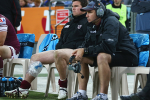 Jamie Lyon is facing a race against time to prove his fitness for Friday's clash against the Cowboys. Photo / Getty Images